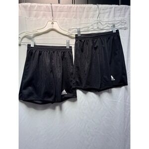 Pair of Adidas Black Aeroready Shorts Boys Size S 9-10 Soccer Football Futbol